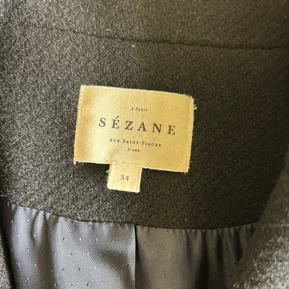 Sezane - Ralph jacket wool coat black - Picture 6 of 6